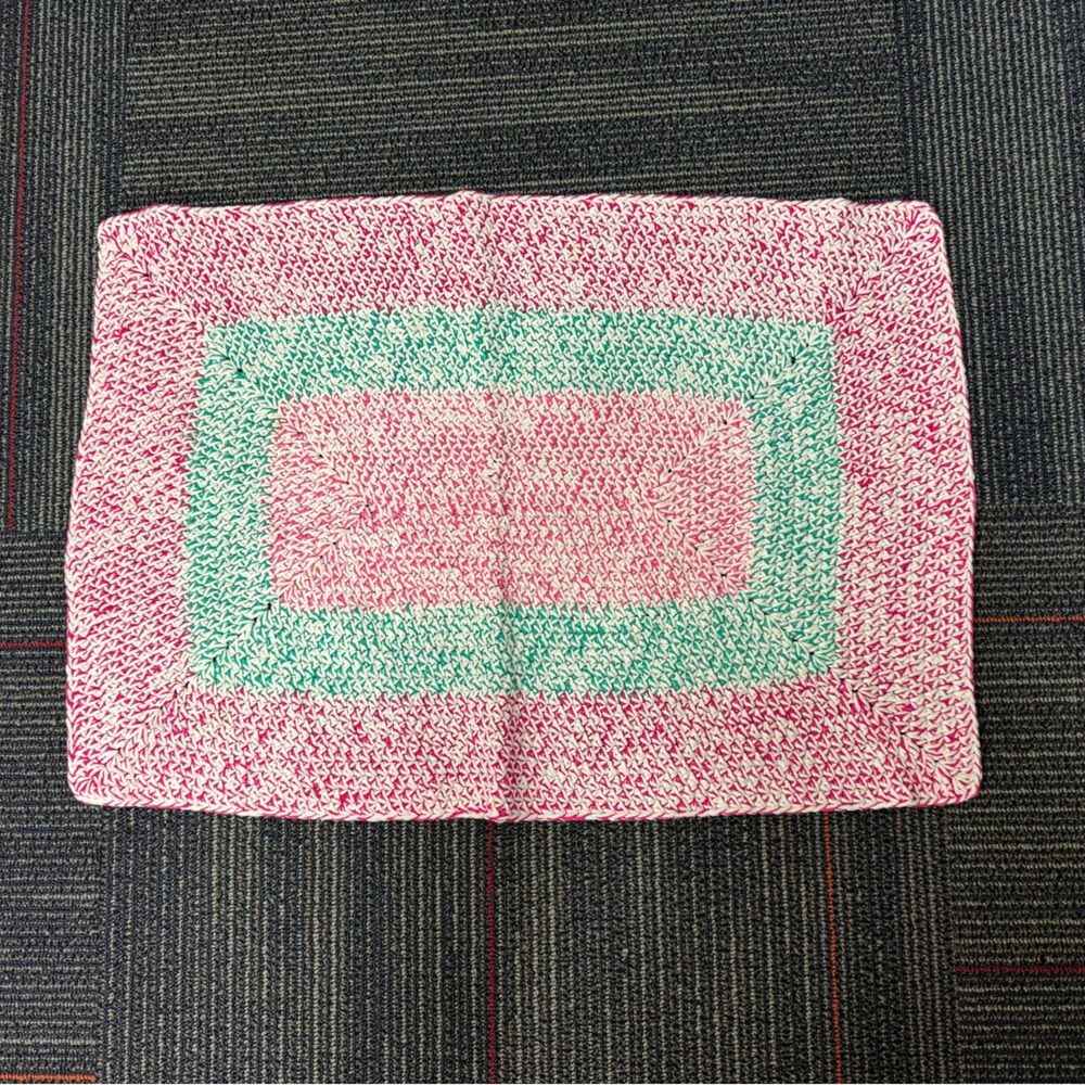Handmade Knit Crochet Rug